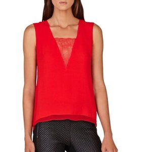 BCBG Max Azria Red Sleeveless Blouse